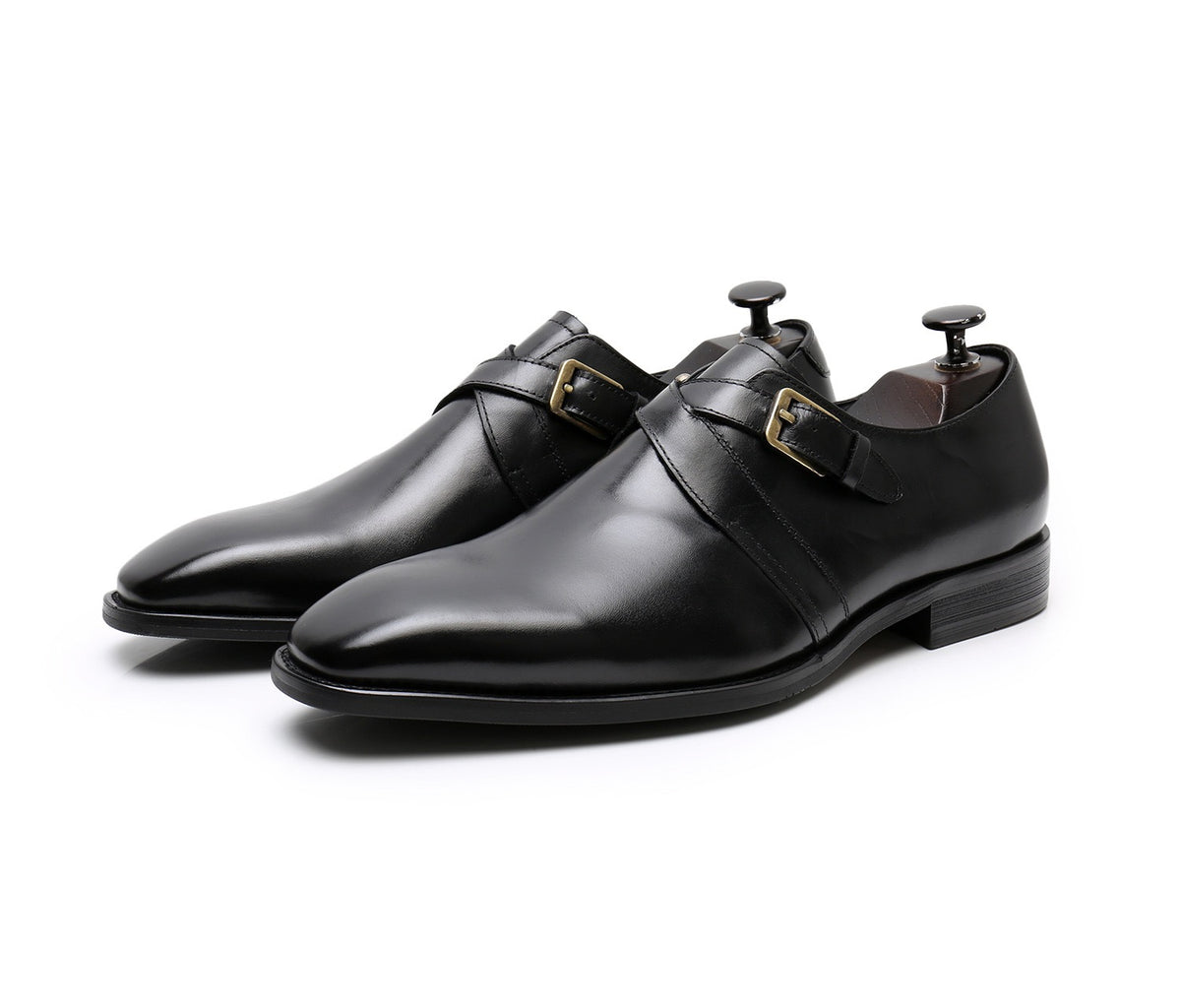 Single Monk Strap Dress Shoes Buckle Slip-On Formal Monk Shoes P050511