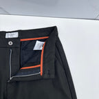 Fine Textured Solid Straight Business Trousers P141007