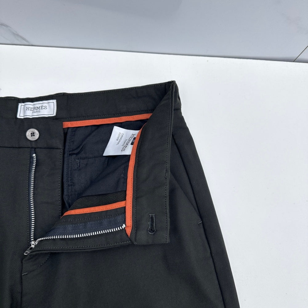 Fine Textured Solid Straight Business Trousers P141007