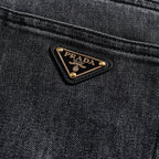 Men's Metal Triangle Logo Straight Fit Denim Jeans NE210204