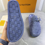 Embossed Strap Buckle Mule Slides S265511