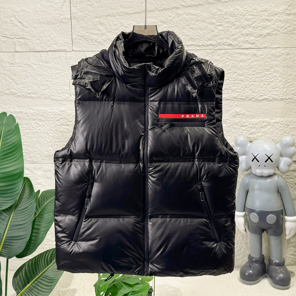 Removable Hood Quilted Puffer Vest U310523