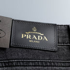 Men's Metal Triangle Logo Straight Fit Denim Jeans NE210204