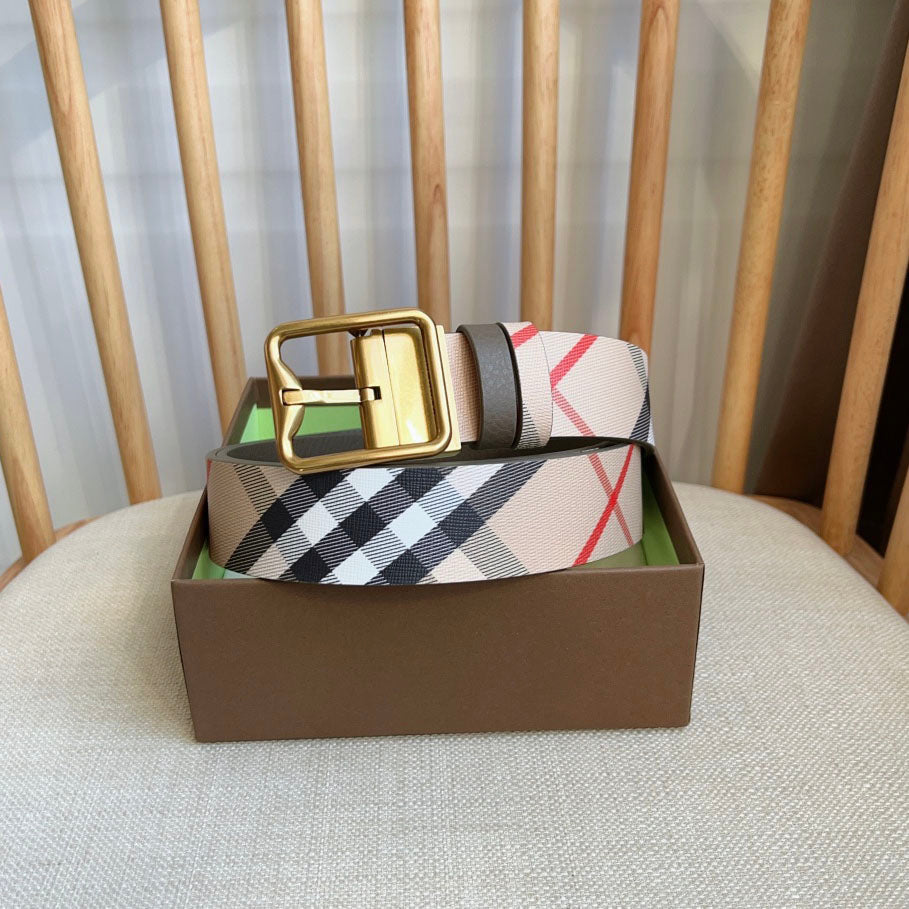 Men's Classic Check Pin Buckle Belt E2081003
