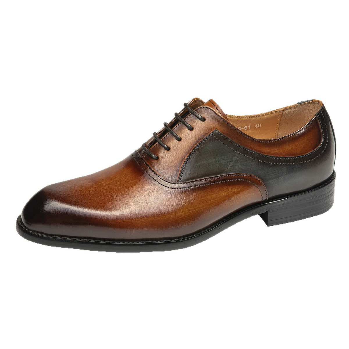 Two Tone Plain Oxford Shoes Lace-Up Formal Dress Shoes Y101151