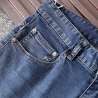 Light Wash Logo Embossed Mens Jeans E260927