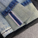 Vintage Wash Graphic Printed Pocket Denim Jeans L260630