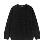 Men's All Over Monogram Print Crew Neck Sweatshirt YG500101