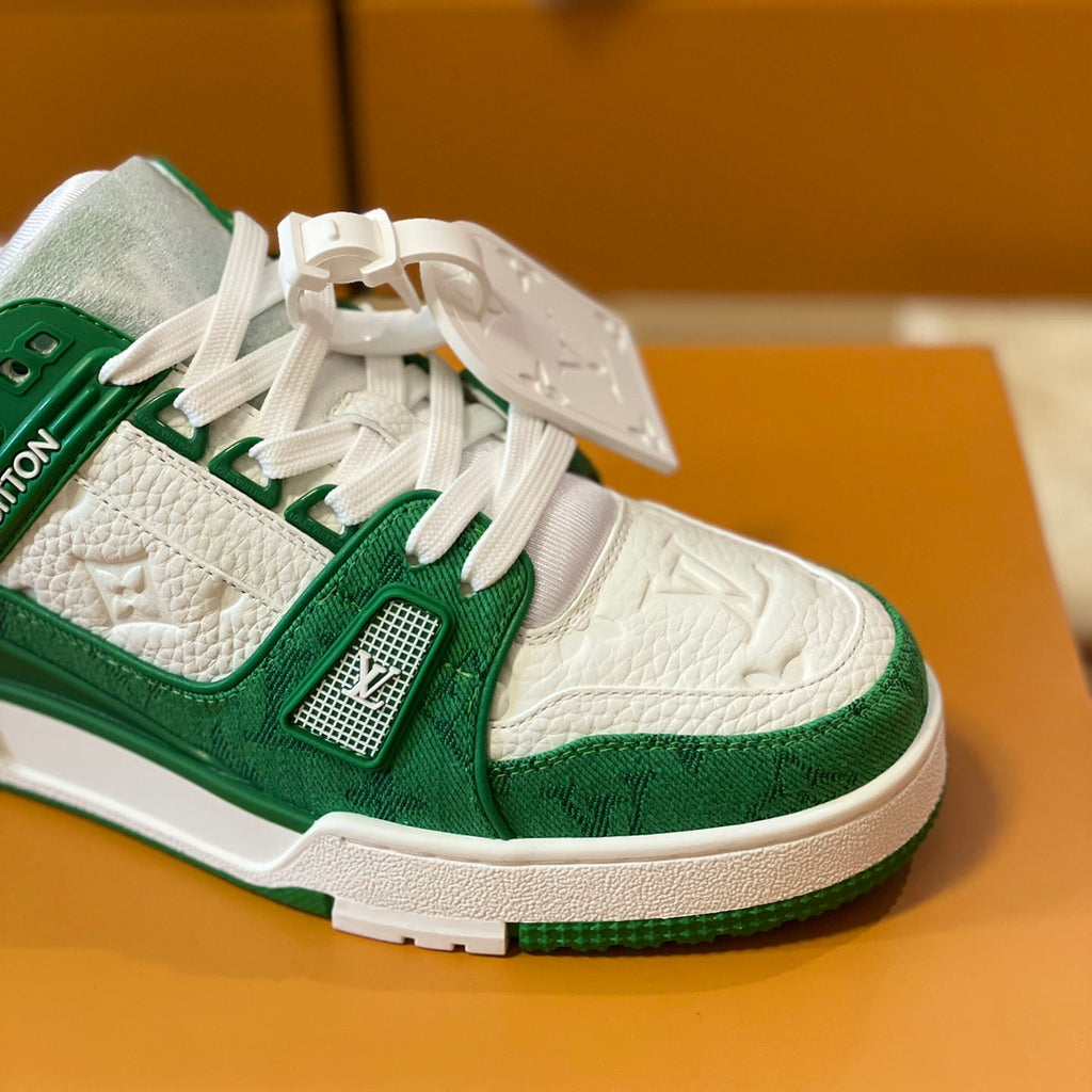 Pattern Panel Lace-Up Low Top Trainer Sneakers S283418