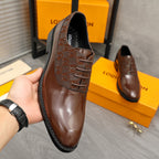 Men's Polished Panel Plaid Oxford Shoes NE190127