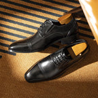 Cap Toe Derby Shoes Lace-Up Business Formal Dress Shoes Y101108