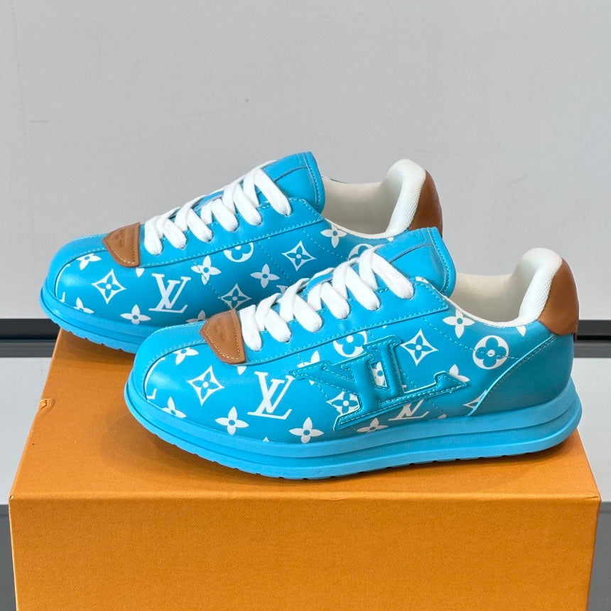 Allover Printed Lace-Up Low Top Platform Sneakers S283420