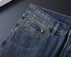 Large Printed Motif Pocket Slim Fit Denim V260828