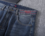 Vintage Emblem Embroidery Red Label Slim Denim V260839