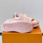 Allover Printed Lace-Up Low Top Platform Sneakers S283420