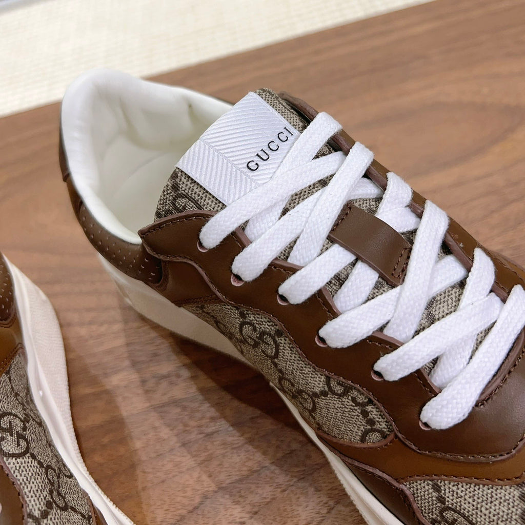 Men's Interlocking G Monogram Patchwork Platform Sneakers JN081101
