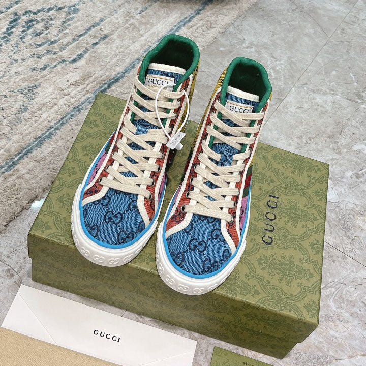 Vintage Pattern Canvas High Top Sneakers S283417