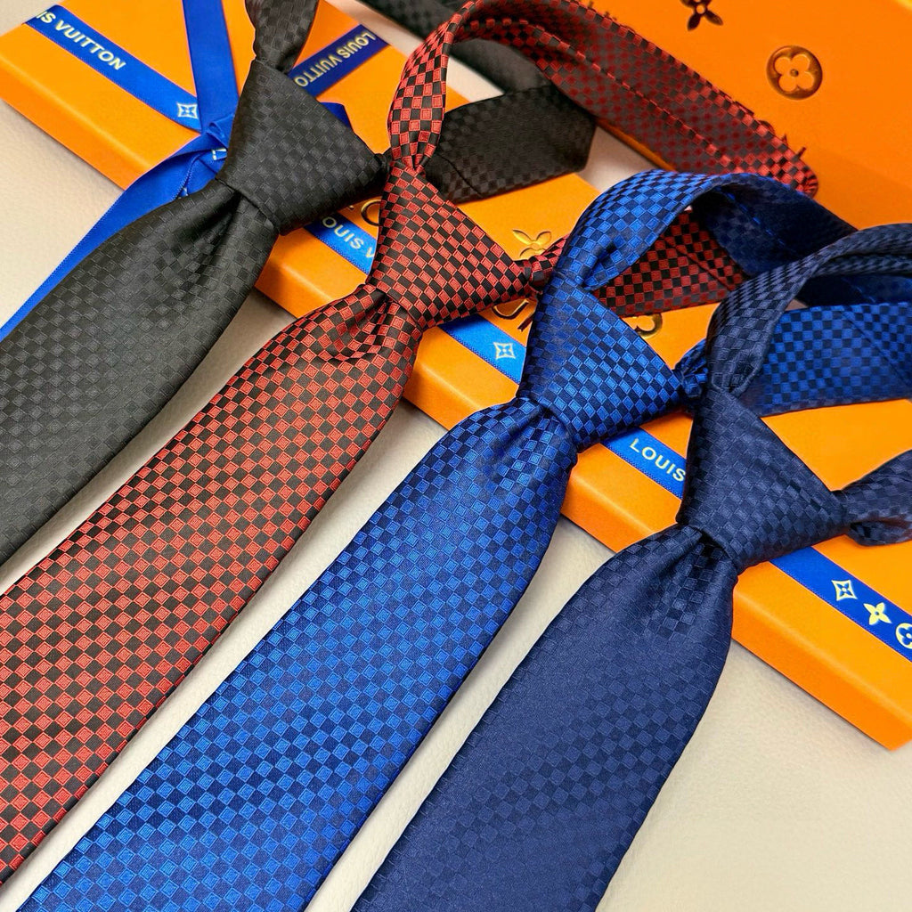 Men's Check Jacquard Necktie E2081009
