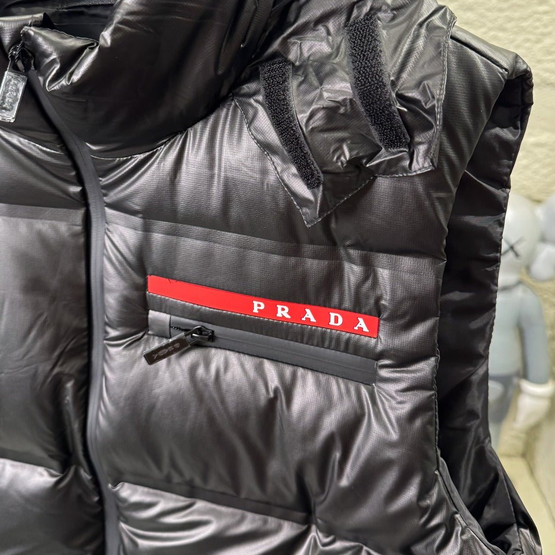 Removable Hood Quilted Puffer Vest U310523