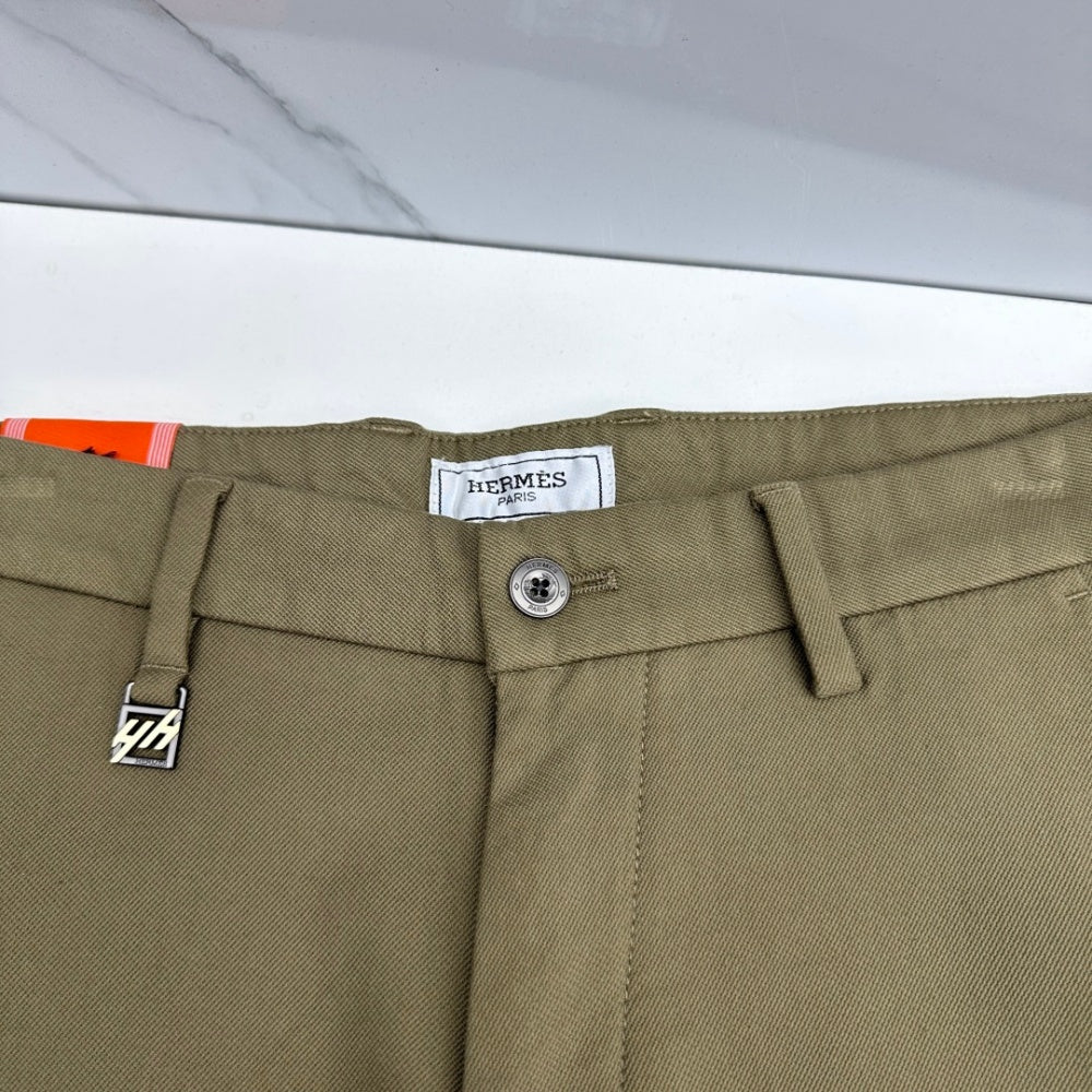Fine Textured Solid Straight Business Trousers P141007