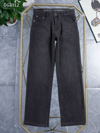 Dark Wash Grey Multi-Style Embroidery Denim Jeans L260604
