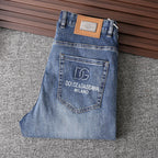 Light Wash Logo Embossed Mens Jeans E260927