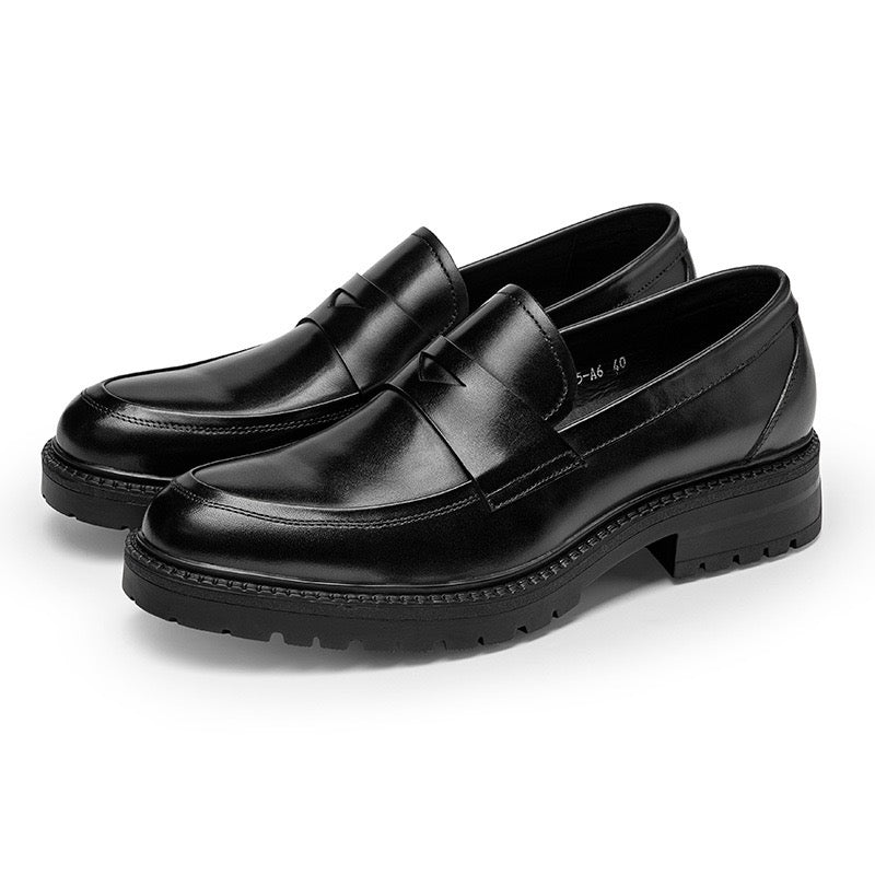 Penny Loafers Chunky Sole Slip-On Dress Shoes Y101112