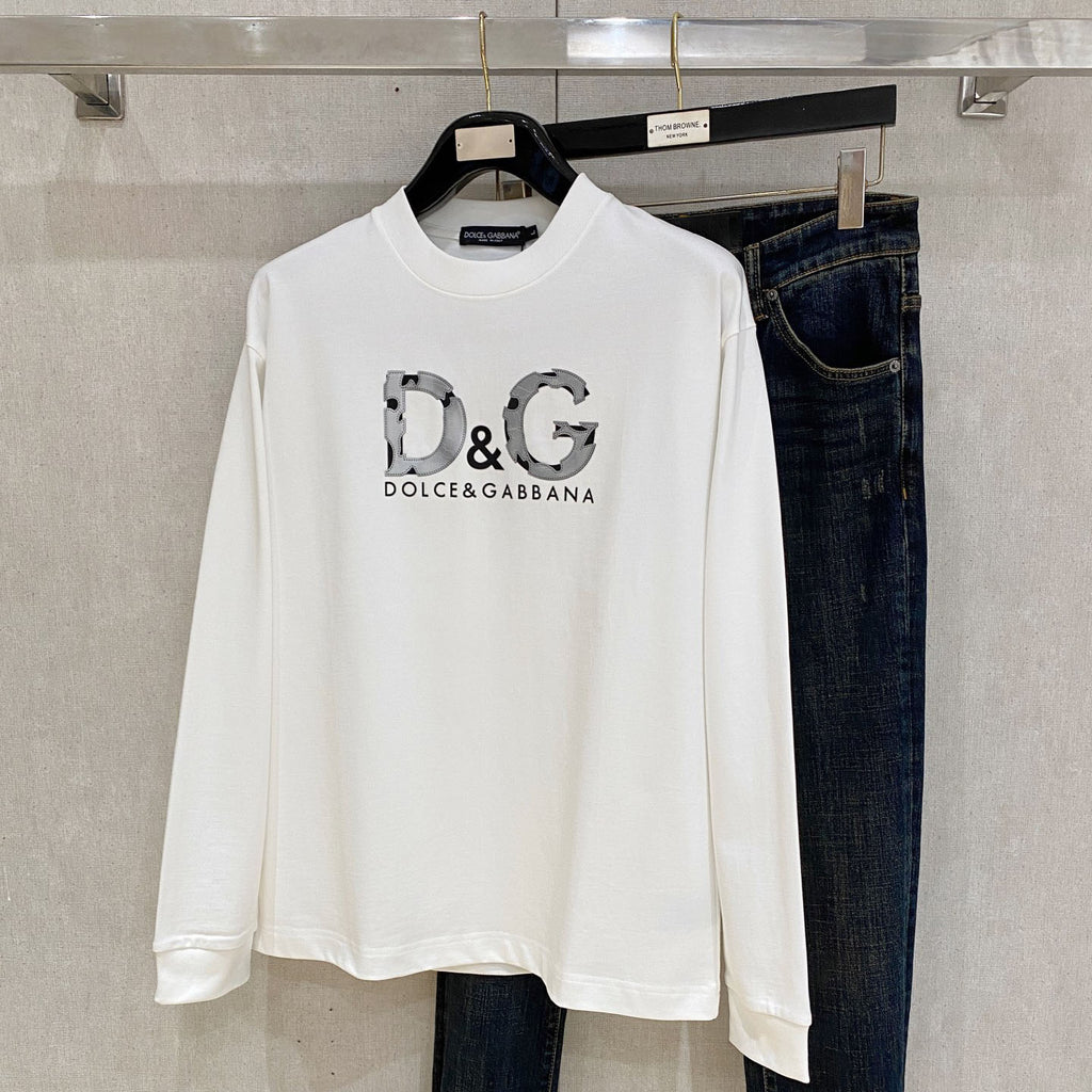Letter Print Mock Neck Long Sleeve Top G995001
