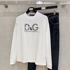 Letter Print Mock Neck Long Sleeve Top G995001