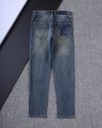 Large Printed Motif Pocket Slim Fit Denim V260828