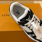 Pattern Panel Lace-Up Low Top Trainer Sneakers S283418