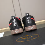 Red Side Label Leather Low Top Sneakers S283408
