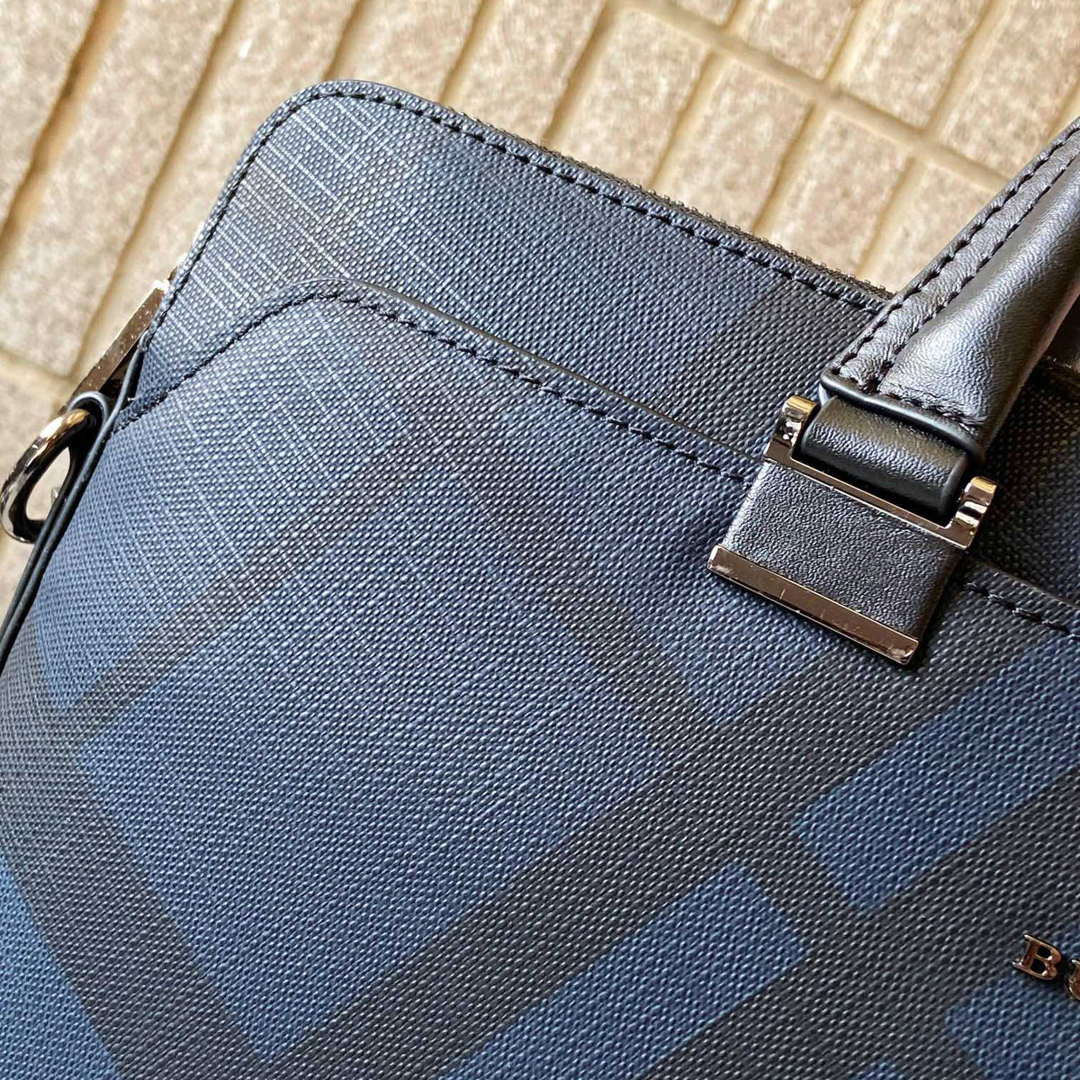 Classic Plaid Print Handheld Business Briefcase B101011