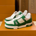 Pattern Panel Lace-Up Low Top Trainer Sneakers S283418