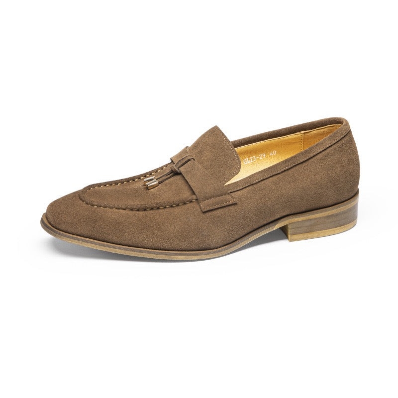 Tassel Loafers Suede Slip-On Dress Loafers Y101125