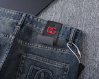 Vintage Key Artwork Print Slim Denim V260833