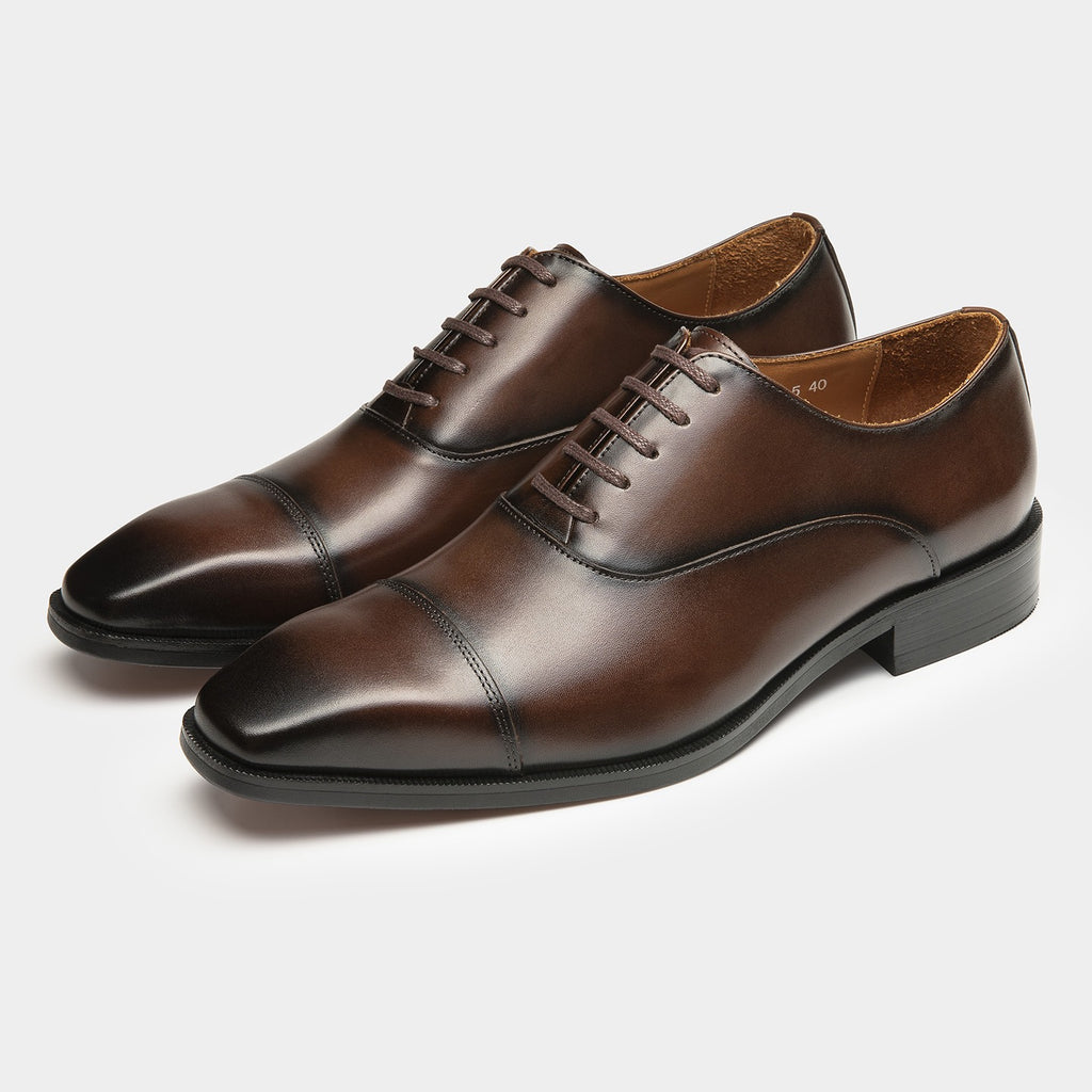 Cap Toe Oxford Shoes Lace-Up Formal Dress Shoes Y101146