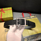Dual Logo Embossed Pin Buckle Belt E020801