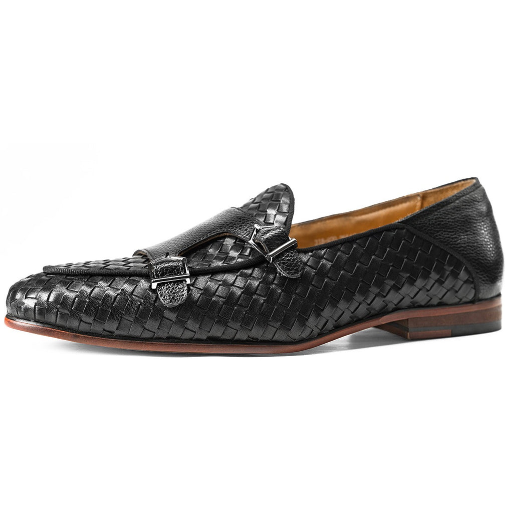 Woven Double Monk Loafers P050523
