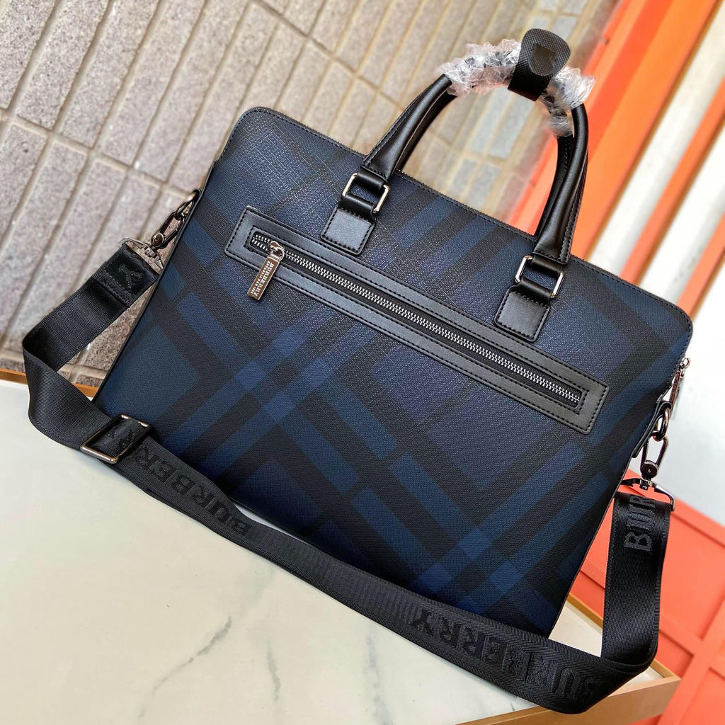 Classic Plaid Print Handheld Business Briefcase B101011