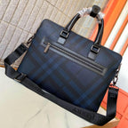 Classic Plaid Print Handheld Business Briefcase B101011