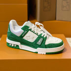 Pattern Panel Lace-Up Low Top Trainer Sneakers S283418