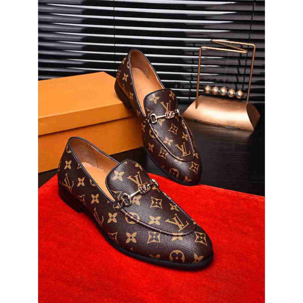 Monogram Print Metal Buckle Loafers S283414