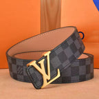 Checkered & Vintage Print Metal Buckle Belt E020802