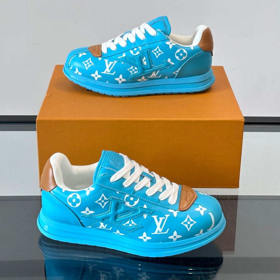 Allover Printed Lace-Up Low Top Platform Sneakers S283420