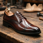 Cap Toe Derby Shoes Lace-Up Dress Shoes Y101142