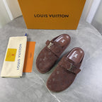 Embossed Strap Buckle Mule Slides S265511