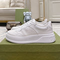 Embossed Pattern Lace-Up Thick Sole Casual Sneakers S283413