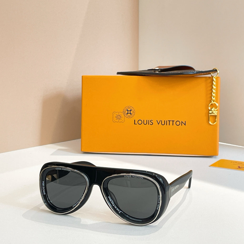 Vintage Pilot Aviator Sunglasses Double Layer Frame Fashion Shades K030103