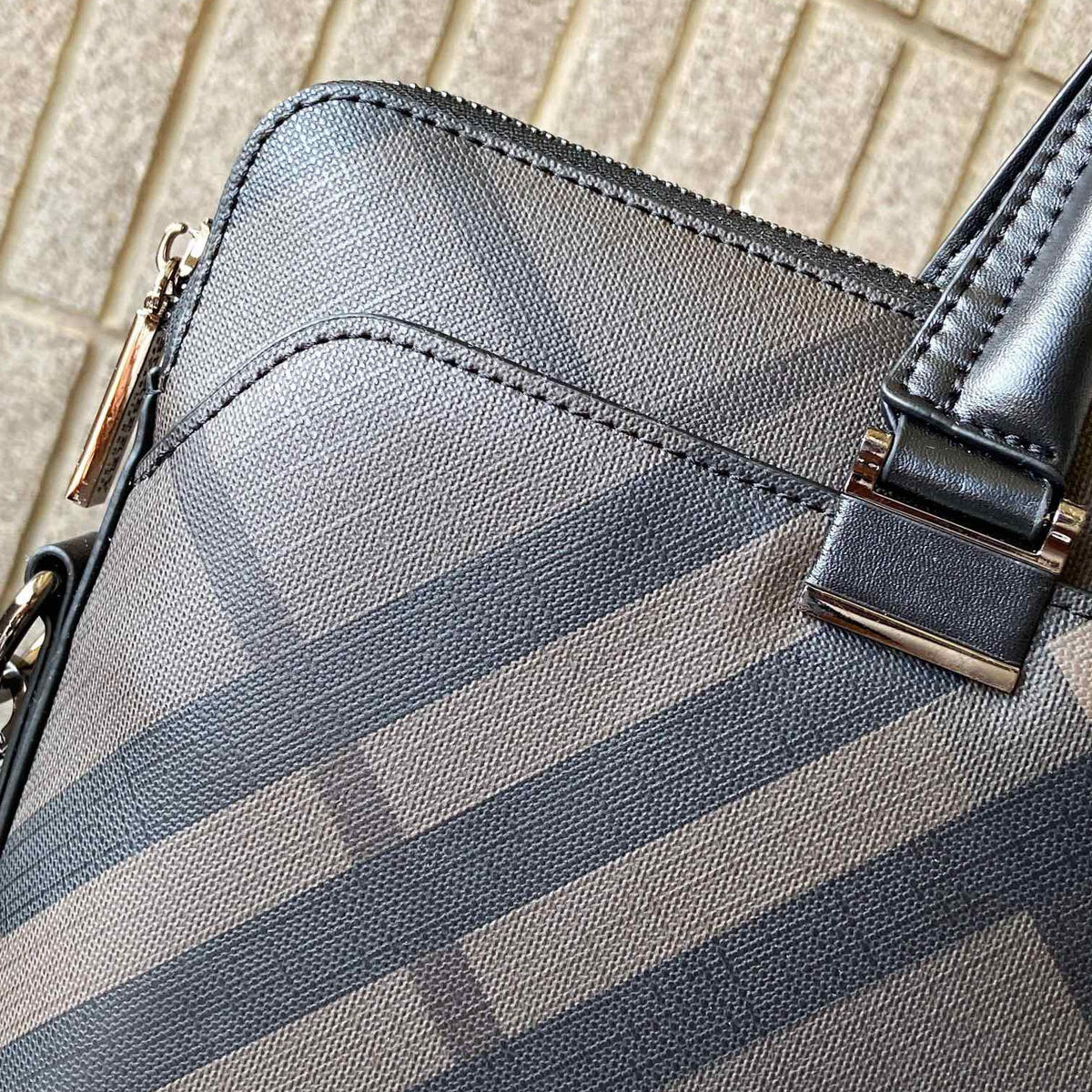 Classic Plaid Print Handheld Business Briefcase B101011